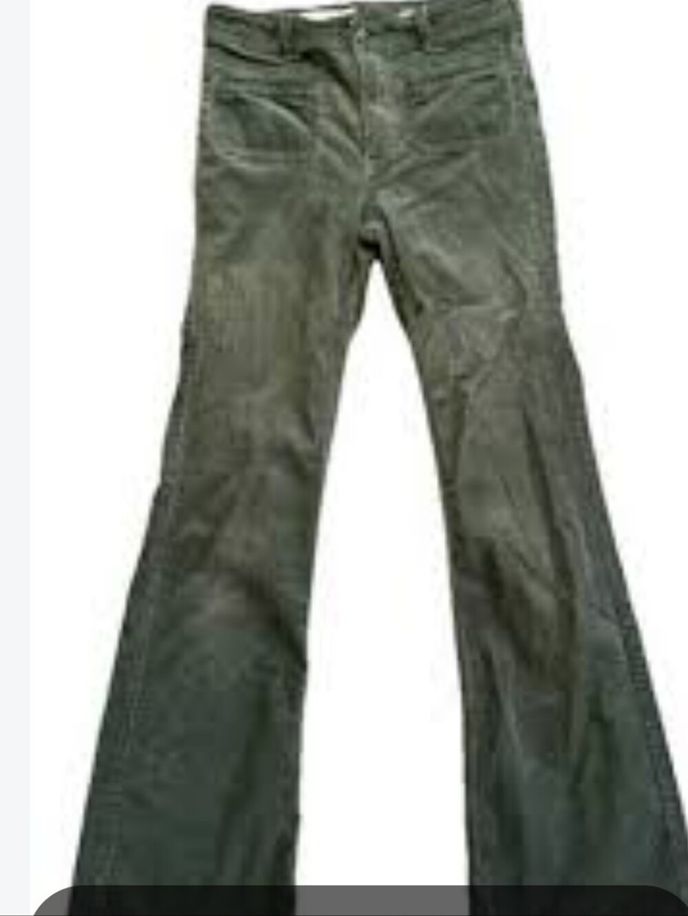 Anthro Pilcro Olive Green Corduroy Flare/Bootcut Pants Size 26